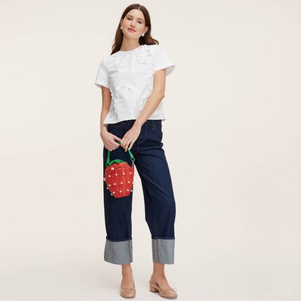 Kate Spade x Target Pearl Embellished Strawberry Basket Bucket Bag - Picture 5 of 6